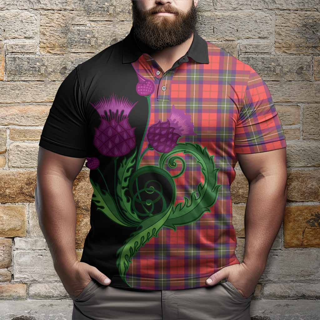 Ruthven Tartan Polo Shirt Traditional Scottish Thistle