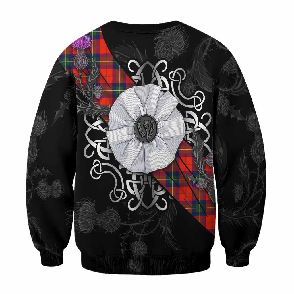 Ruthven Tartan Sweatshirt Jacobite White Rose - Tartan Vibes Clothing