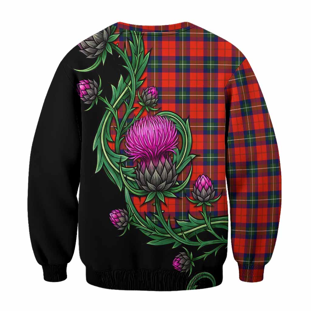 Ruthven Tartan Sweatshirt Resilient Scottish Thistle - Tartan Vibes Clothing