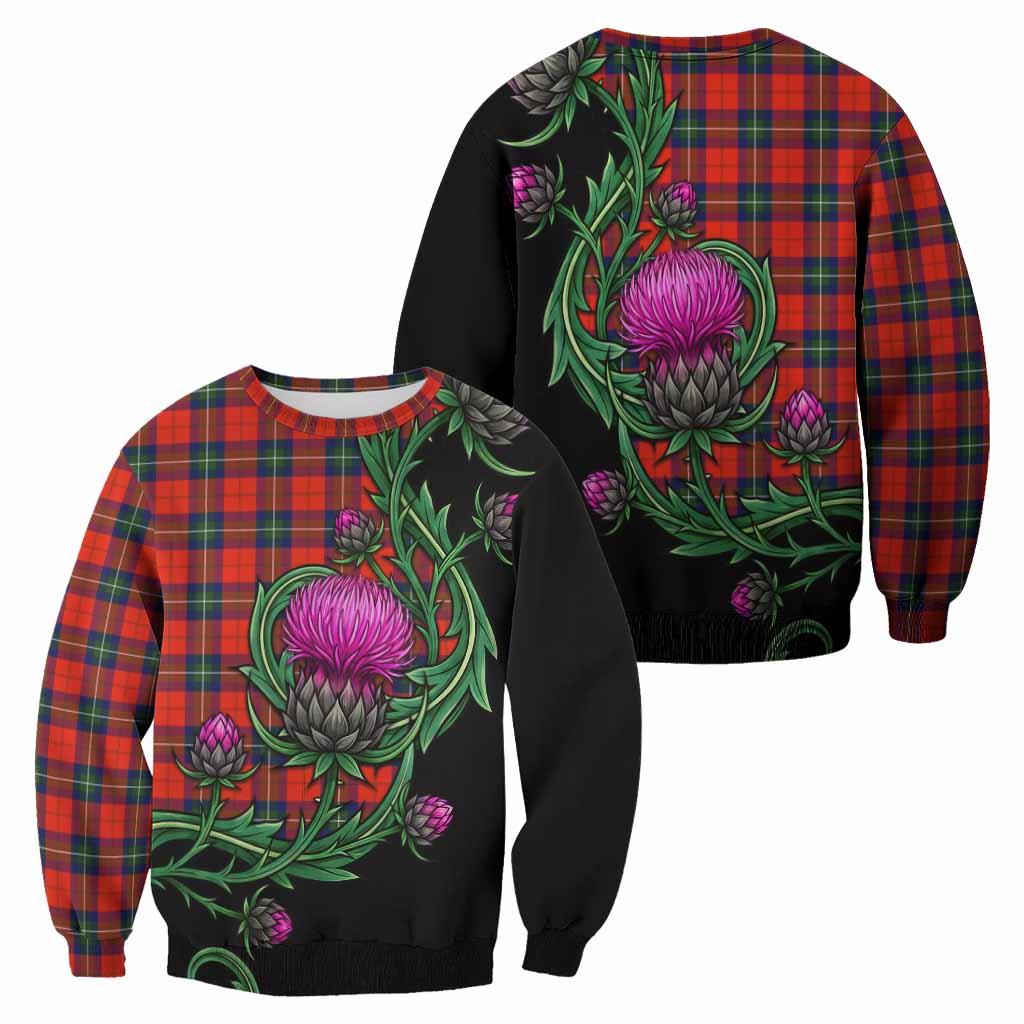 Ruthven Tartan Sweatshirt Resilient Scottish Thistle - Tartan Vibes Clothing