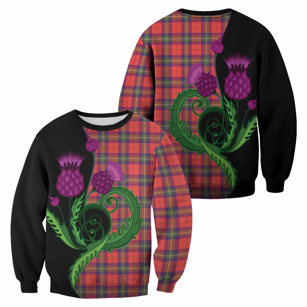Ruthven Tartan Sweatshirt Traditional Scottish Thistle