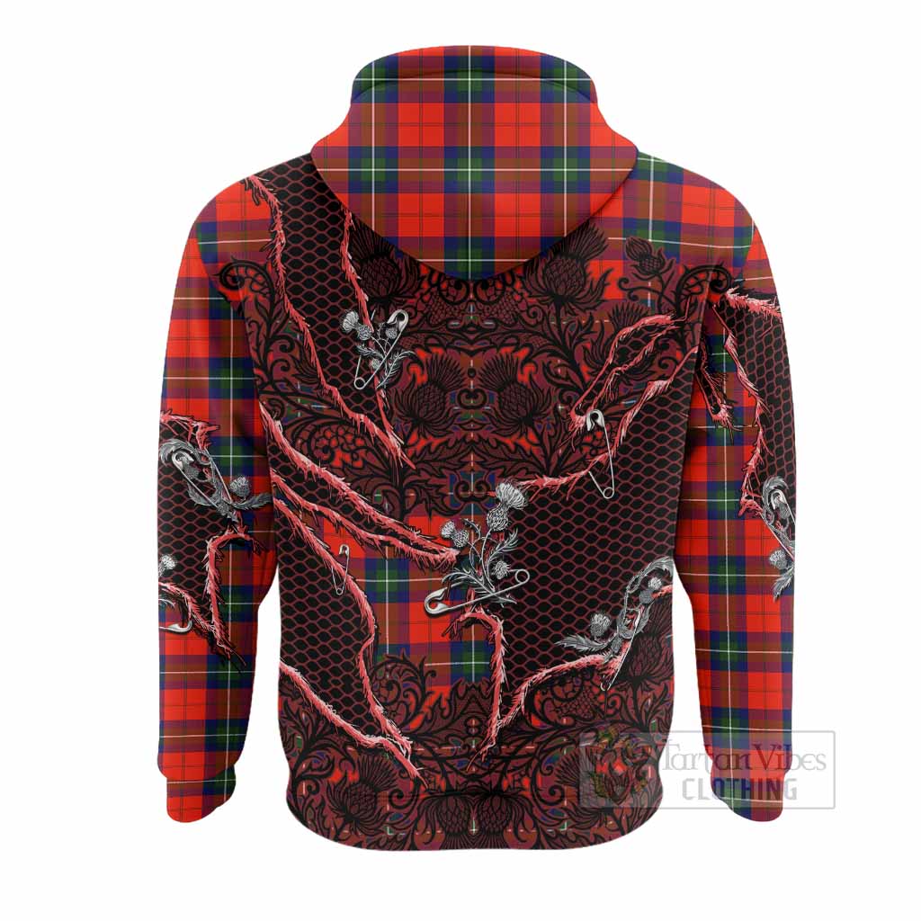 Ruthven Tartan Thistle Dark Gothic Hoodie