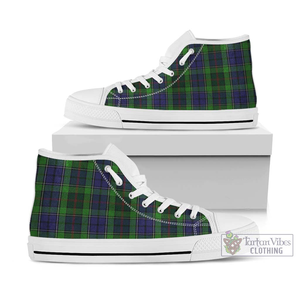 Rutledge Tartan High Top Shoes Kid High Top - White Sole - Tartan Vibes Clothing