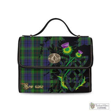 Rutledge Tartan Waterproof Canvas Bag with Scotland Map and Thistle Celtic Accents