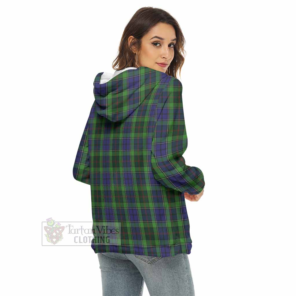 Tartan Vibes Clothing Rutledge Tartan Women's Borg  Half Zip Fleece Hoodie