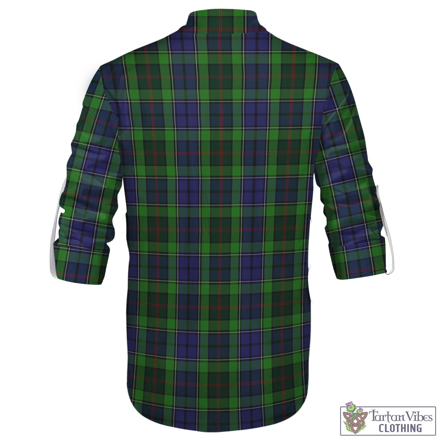 Tartan Vibes Clothing Rutledge Tartan Men's Scottish Traditional Jacobite Ghillie Kilt Shirt