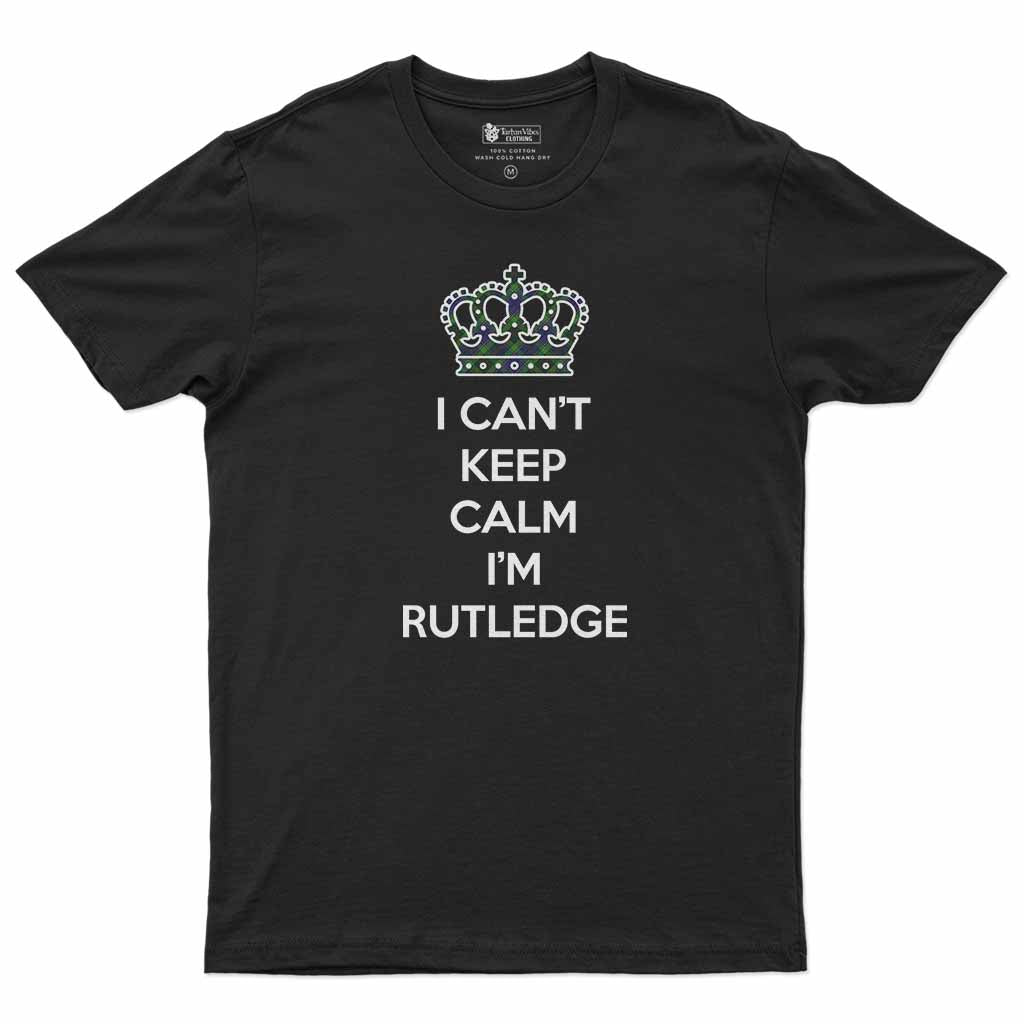 Rutledge Can't Keep Calm Men's T-Shirt Black - Tartan Vibes Clothing
