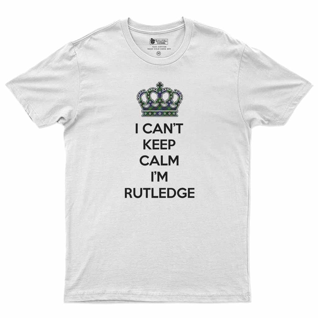 Rutledge Can't Keep Calm Men's T-Shirt White - Tartan Vibes Clothing