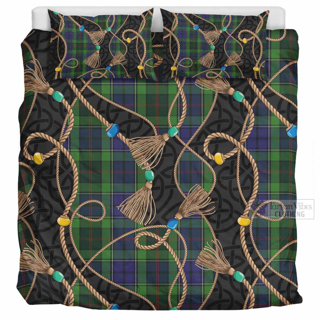 Rutledge Scottish Tartan Twisted Ropes Stylized Bedding Set UK Bedding Set UK Super King 104*94 inch - Tartan Vibes Clothing
