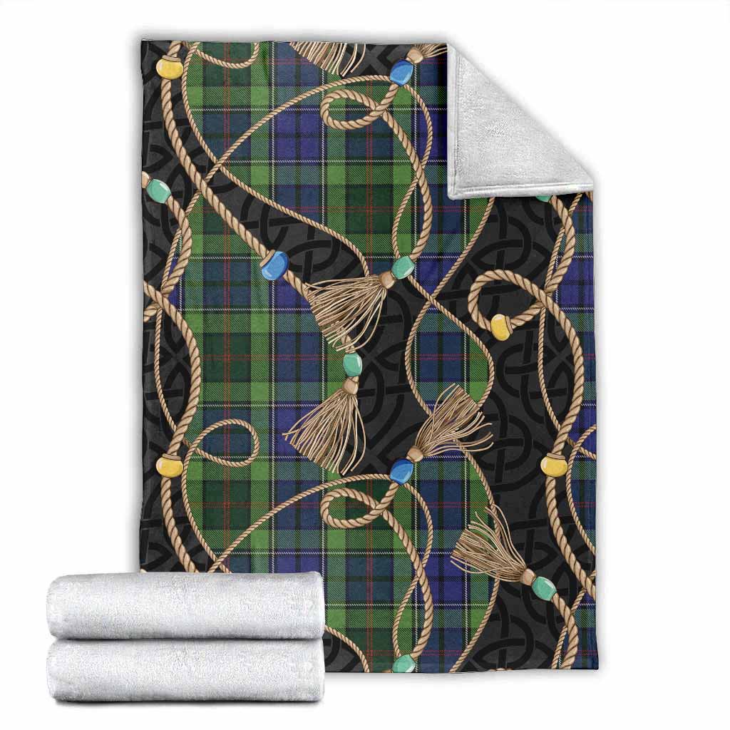 Rutledge Scottish Tartan Twisted Ropes Stylized Blanket X-Large 59 x 79 inches 150 x 200 cm - Tartan Vibes Clothing