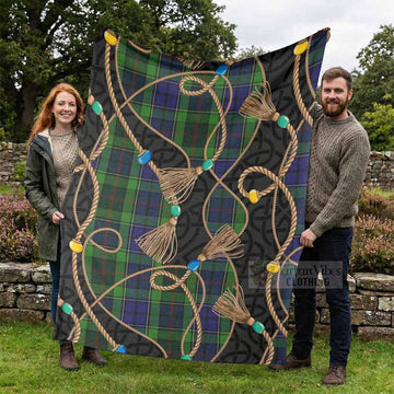 Rutledge Scottish Tartan Twisted Ropes Stylized Blanket - Tartan Vibes Clothing