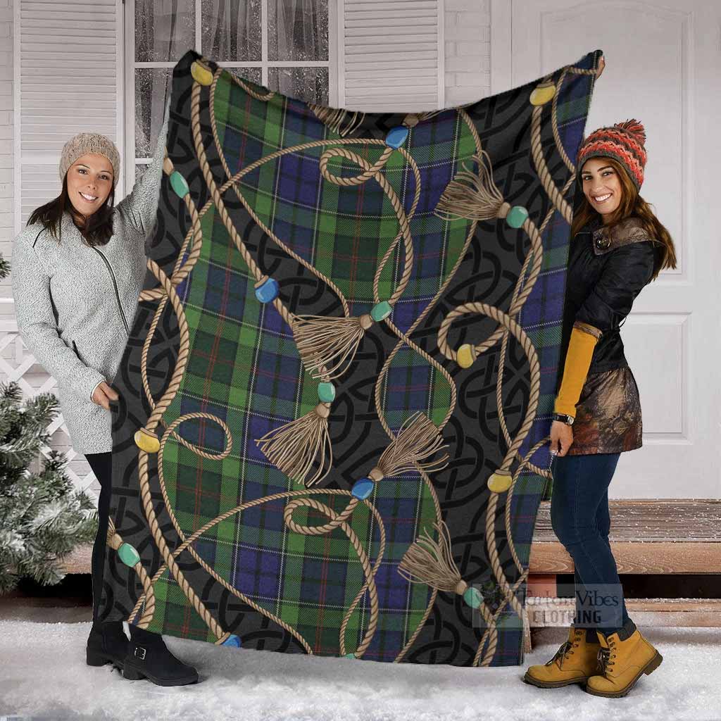 Rutledge Scottish Tartan Twisted Ropes Stylized Blanket - Tartan Vibes Clothing