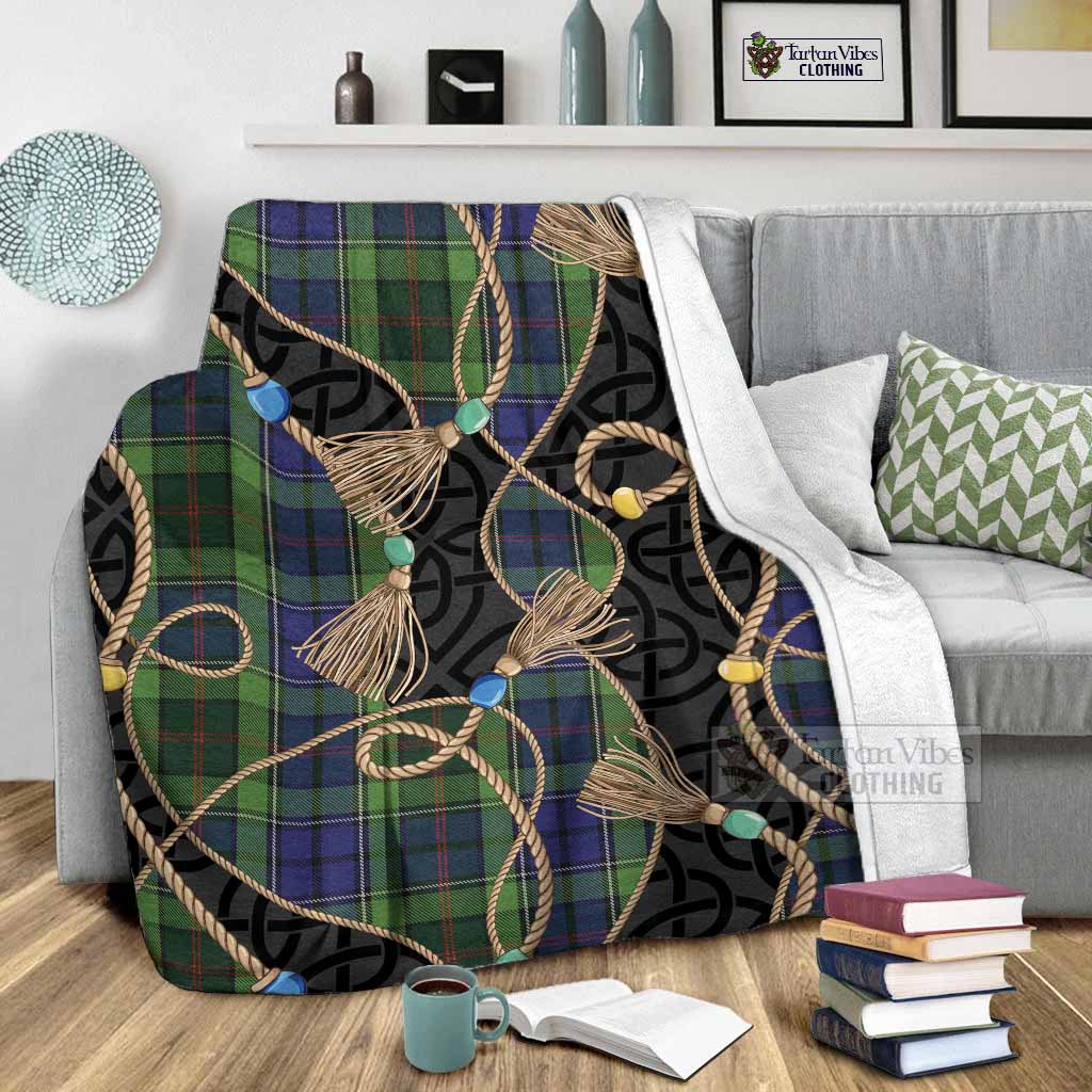 Rutledge Scottish Tartan Twisted Ropes Stylized Blanket - Tartan Vibes Clothing