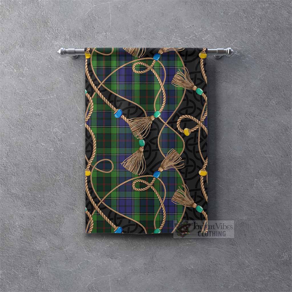 Rutledge Scottish Tartan Twisted Ropes Stylized Gonfalon Rectangle - Tartan Vibes Clothing
