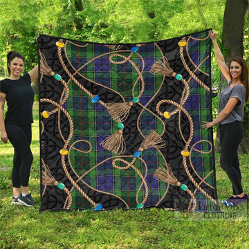 Rutledge Scottish Tartan Twisted Ropes Stylized Premium Quilt - Tartan Vibes Clothing