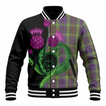 Rutledge Tartan Baseball Jacket Traditional Scottish Thistle