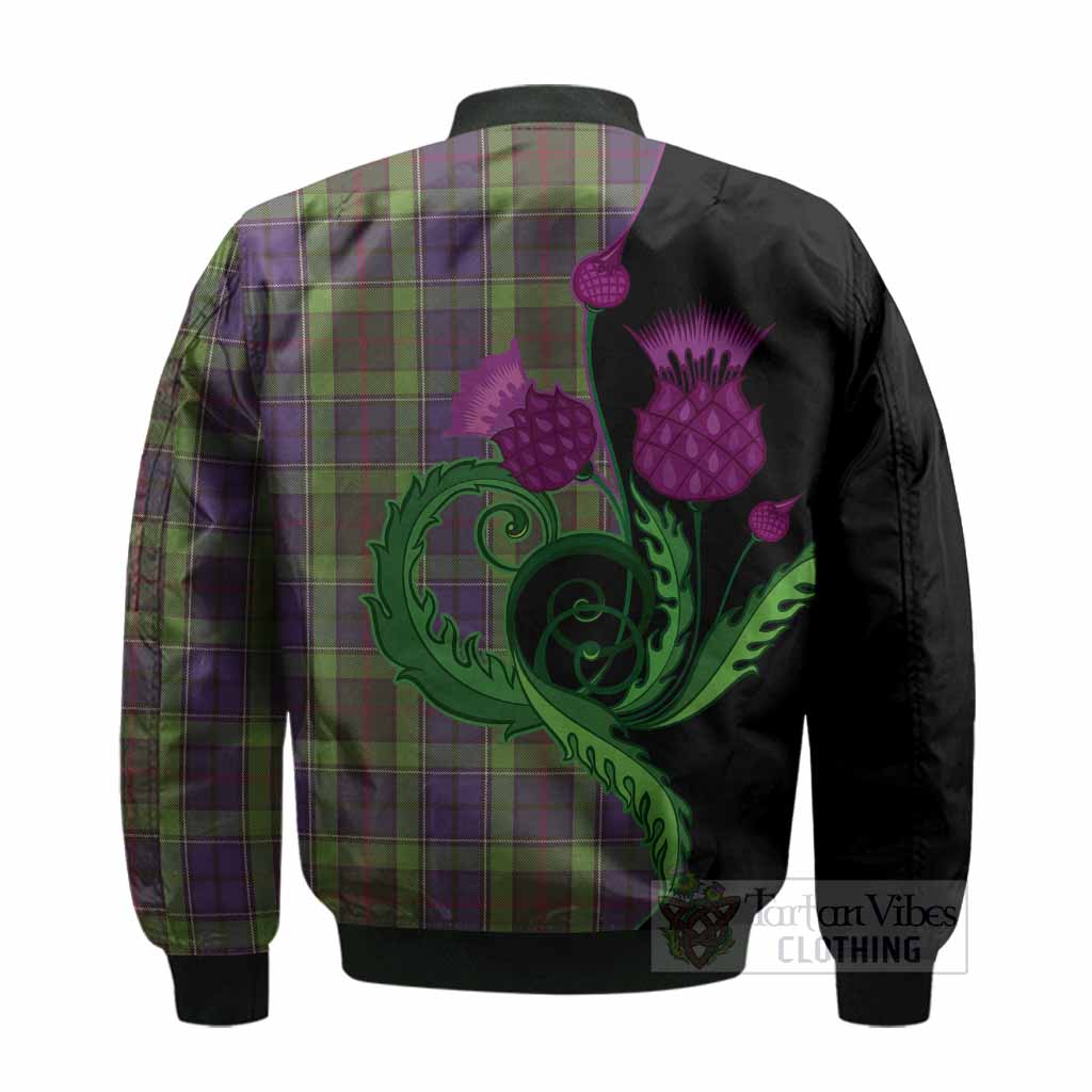 Rutledge Tartan Bomber Jacket Traditional Scottish Thistle