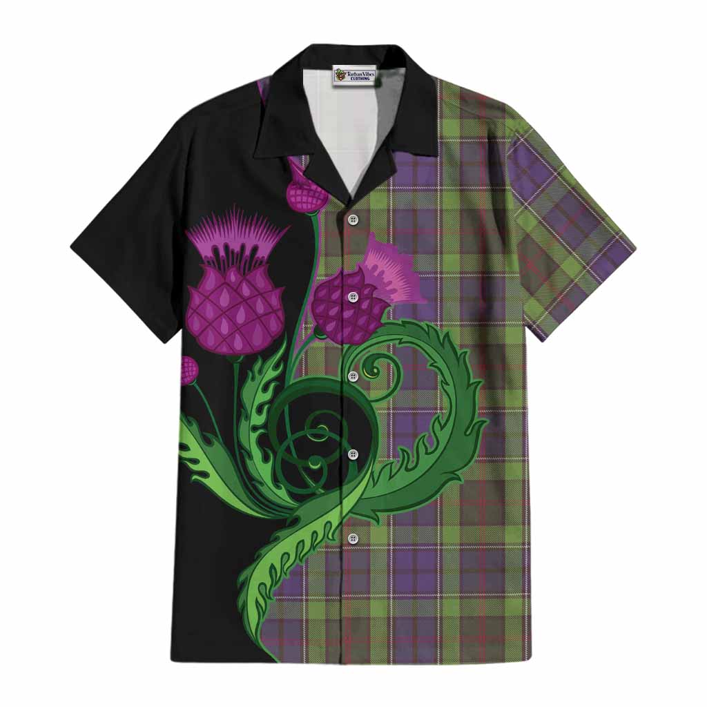 Rutledge Tartan Cotton Hawaiian Shirt Traditional Scottish Thistle