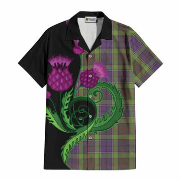Rutledge Tartan Cotton Hawaiian Shirt Traditional Scottish Thistle