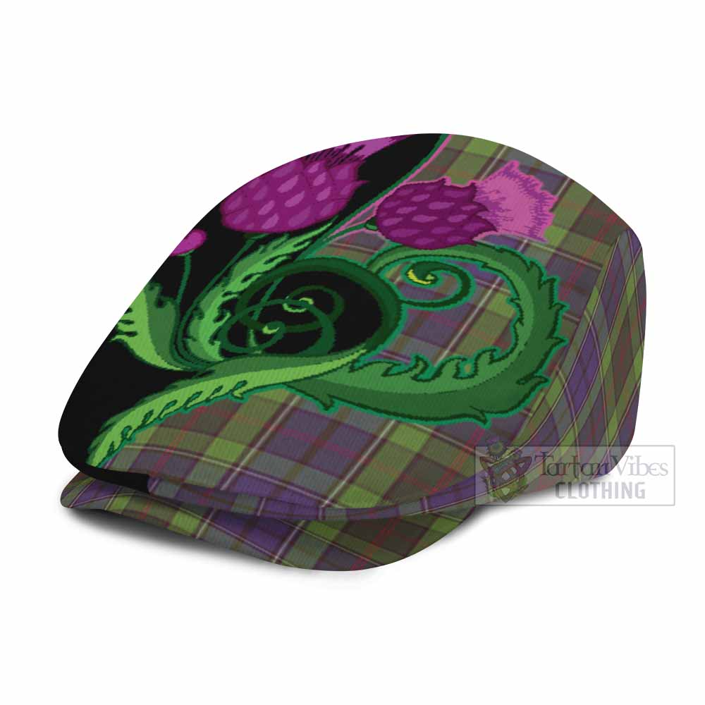 Rutledge Tartan Flat Cap, Jeff Cap Traditional Scottish Thistle - Tartan Vibes Clothing
