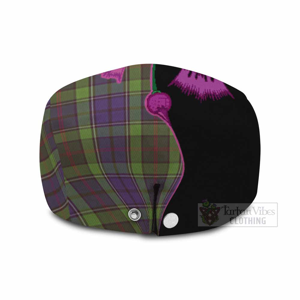 Rutledge Tartan Flat Cap, Jeff Cap Traditional Scottish Thistle - Tartan Vibes Clothing