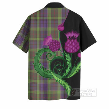 Rutledge Tartan Hawaiian Shirt Traditional Scottish Thistle