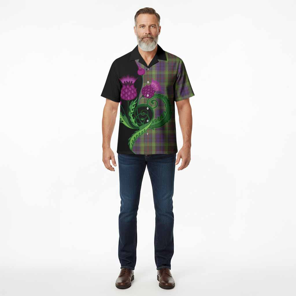 Rutledge Tartan Hawaiian Shirt Traditional Scottish Thistle