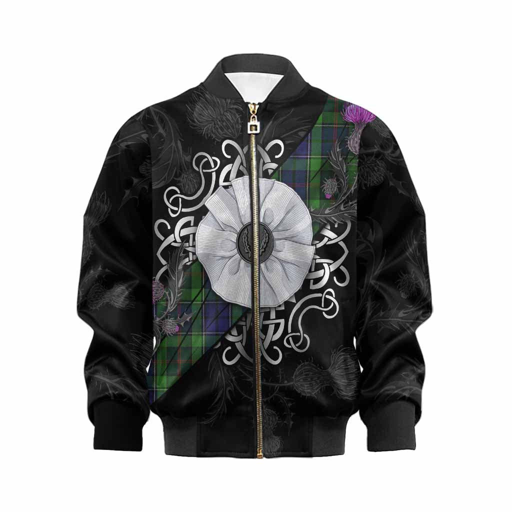 Rutledge Tartan Kid Bomber Jacket Jacobite White Rose Kid XS - Tartan Vibes Clothing