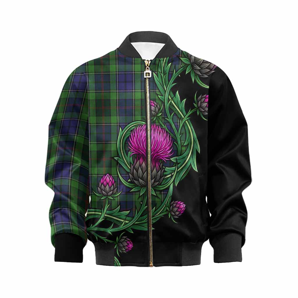 Rutledge Tartan Kid Bomber Jacket Resilient Scottish Thistle Kid XS - Tartan Vibes Clothing