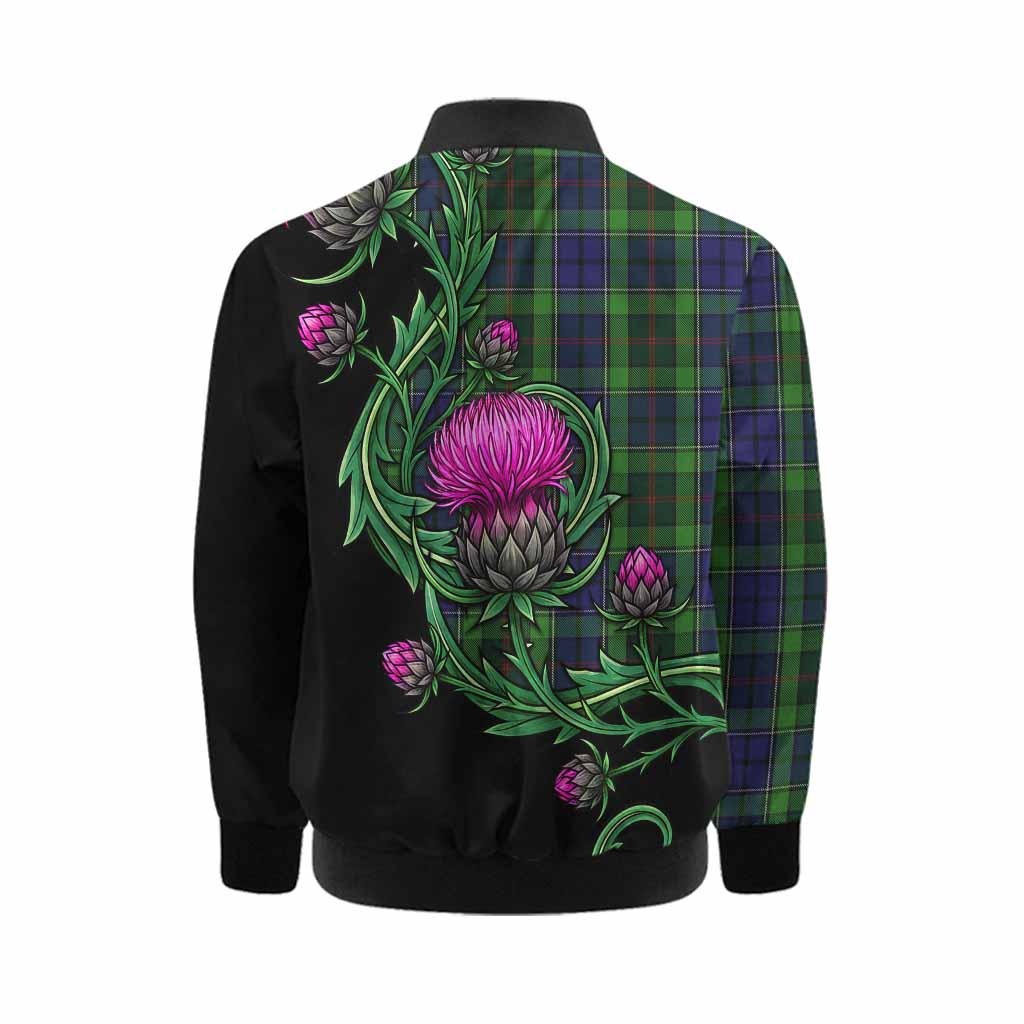 Rutledge Tartan Kid Bomber Jacket Resilient Scottish Thistle Kid - Tartan Vibes Clothing