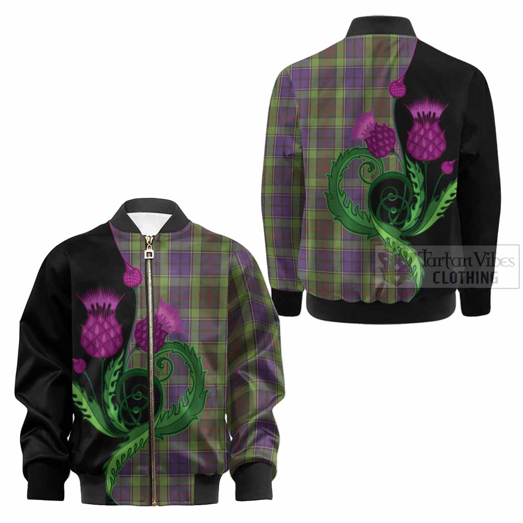 Rutledge Tartan Kid Bomber Jacket Traditional Scottish Thistle - Tartan Vibes Clothing
