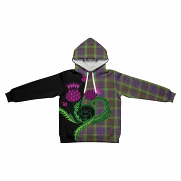Rutledge Tartan Kid Hoodie Traditional Scottish Thistle