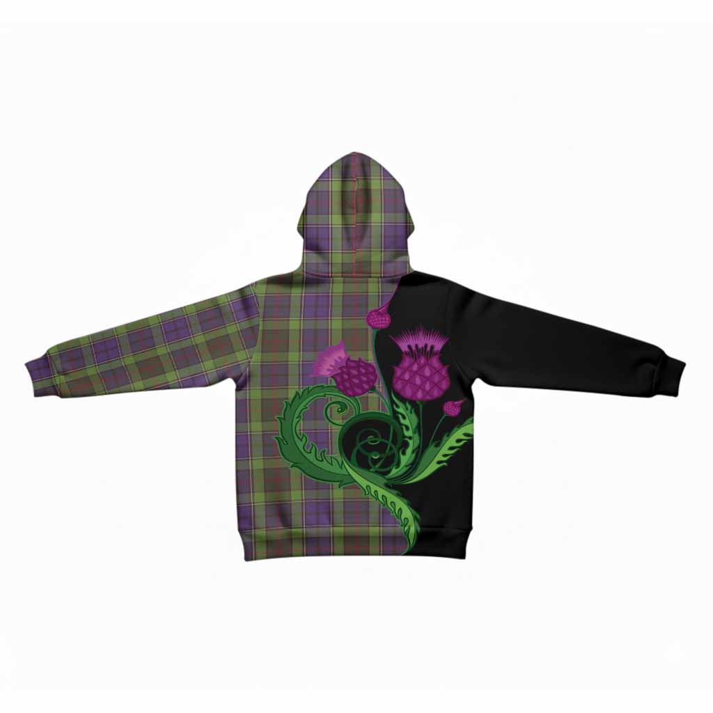 Rutledge Tartan Kid Hoodie Traditional Scottish Thistle