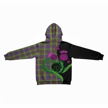 Rutledge Tartan Kid Hoodie Traditional Scottish Thistle