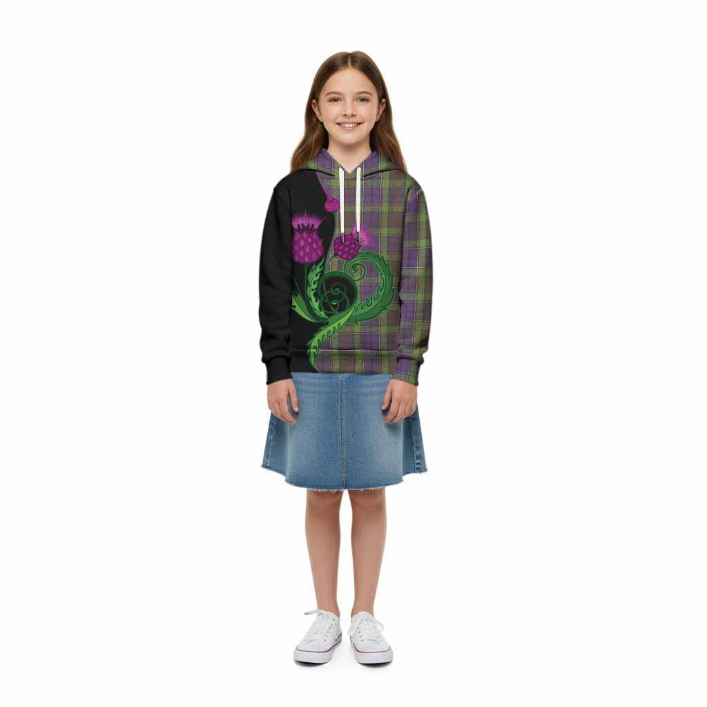 Rutledge Tartan Kid Hoodie Traditional Scottish Thistle