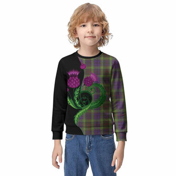 Rutledge Tartan Kid Knitted Sweatshirt Traditional Scottish Thistle