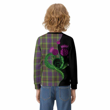 Rutledge Tartan Kid Knitted Sweatshirt Traditional Scottish Thistle