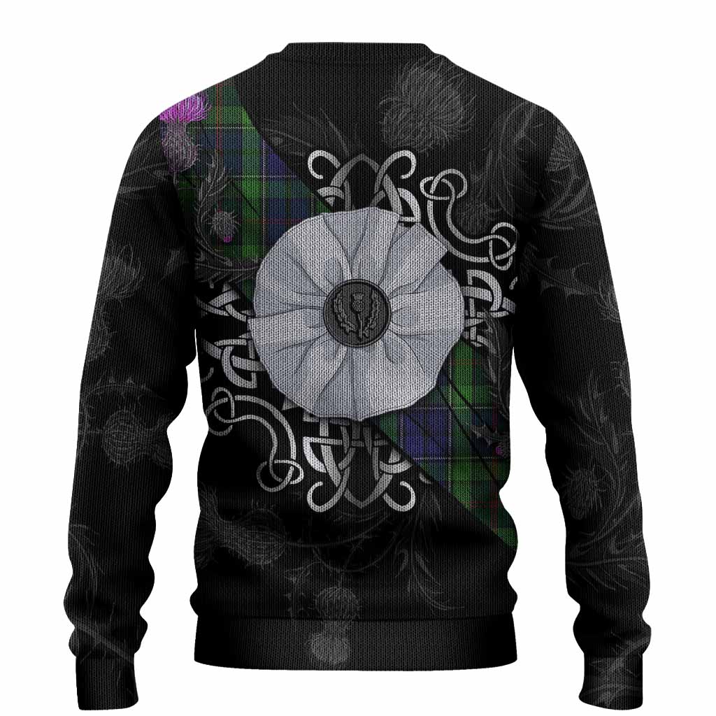 Rutledge Tartan Knitted Sweater Jacobite White Rose - Tartan Vibes Clothing