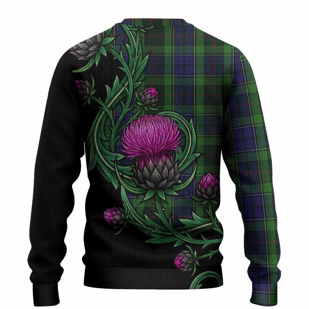 Rutledge Tartan Knitted Sweater Resilient Scottish Thistle - Tartan Vibes Clothing