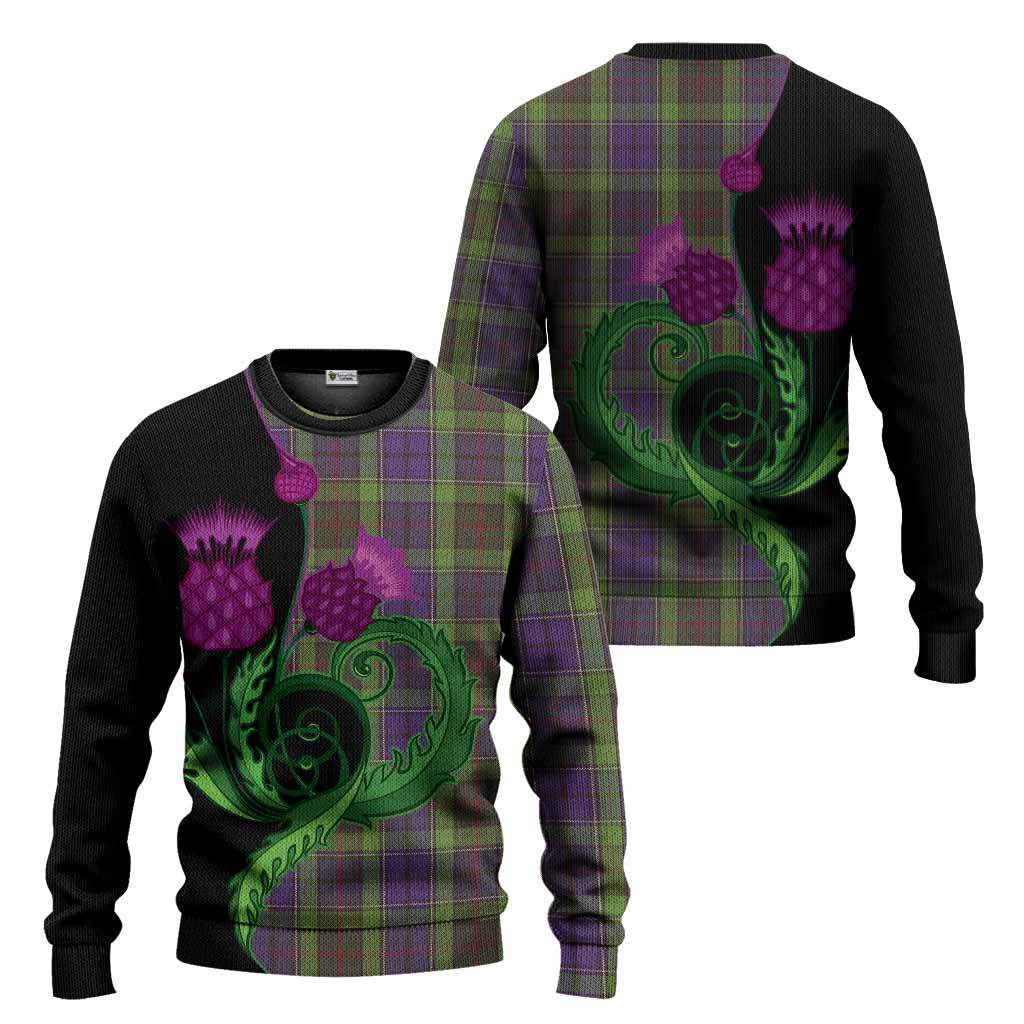Rutledge Tartan Knitted Sweater Traditional Scottish Thistle