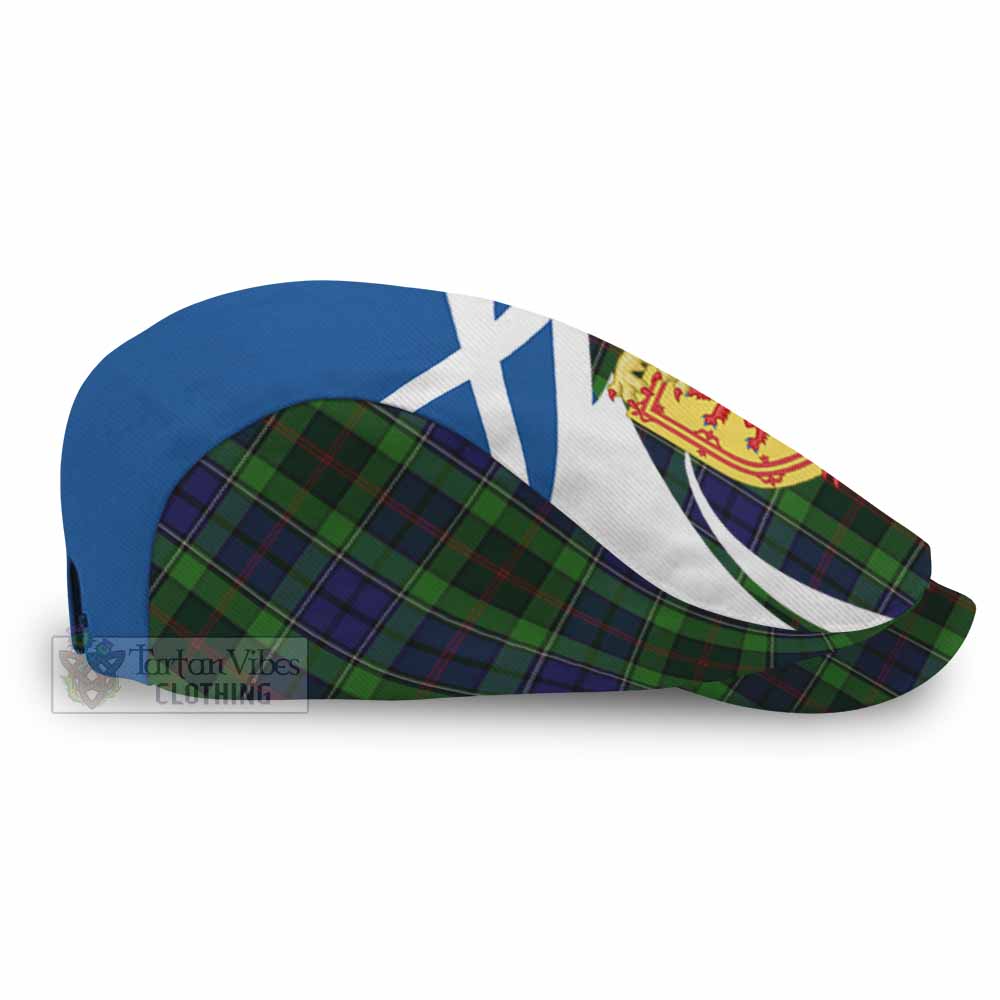 Rutledge Tartan Lion Rampant Flat Cap, Jeff Cap Classic Scottish Style