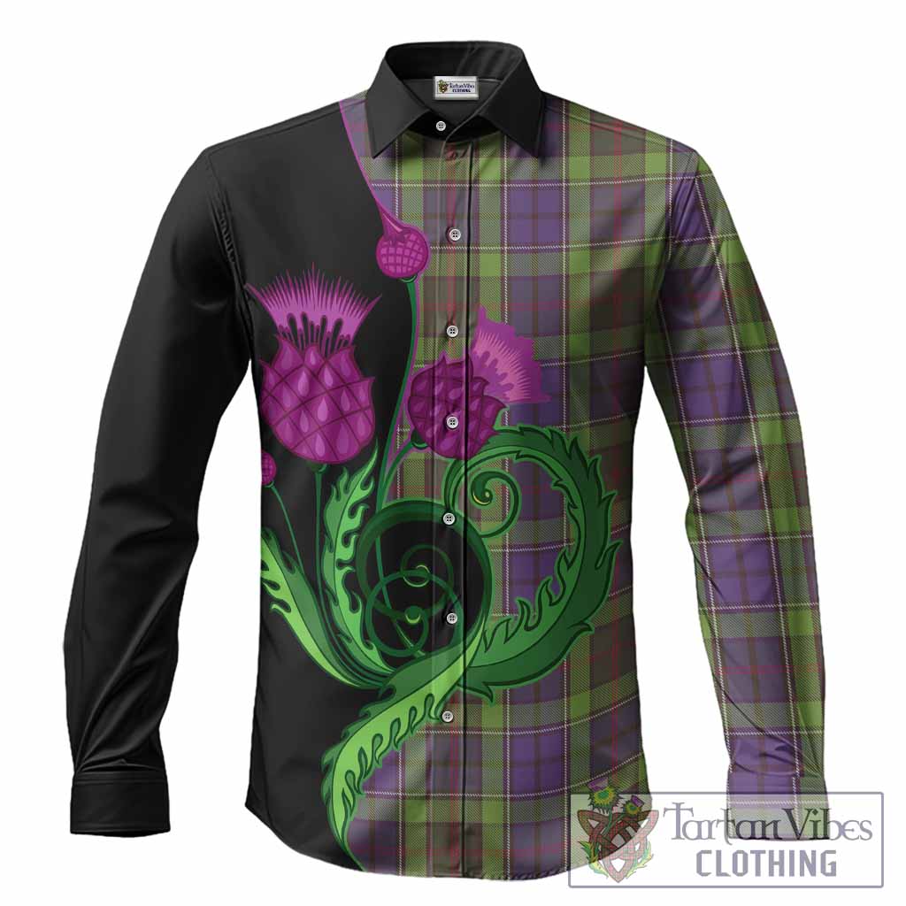 Rutledge Tartan Long Sleeve Button Shirts Traditional Scottish Thistle