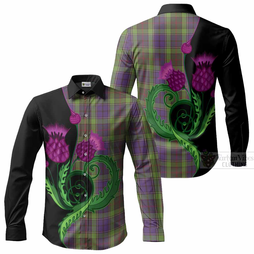 Rutledge Tartan Long Sleeve Button Shirts Traditional Scottish Thistle