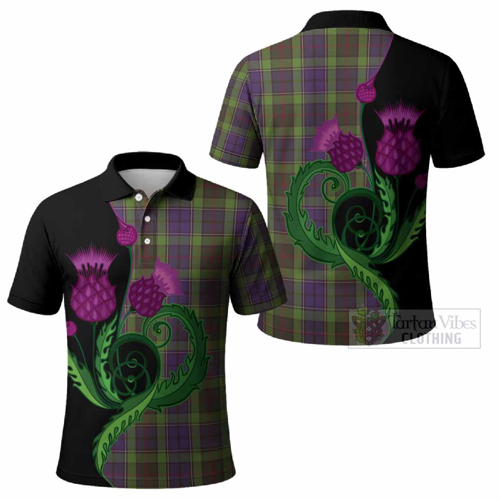 Rutledge Tartan Polo Shirt Traditional Scottish Thistle