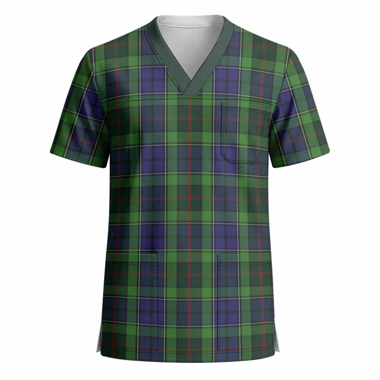 Rutledge Tartan Scrub Top - Tartan Vibes Clothing