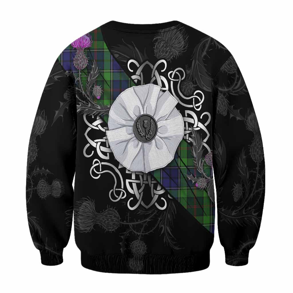 Rutledge Tartan Sweatshirt Jacobite White Rose - Tartan Vibes Clothing