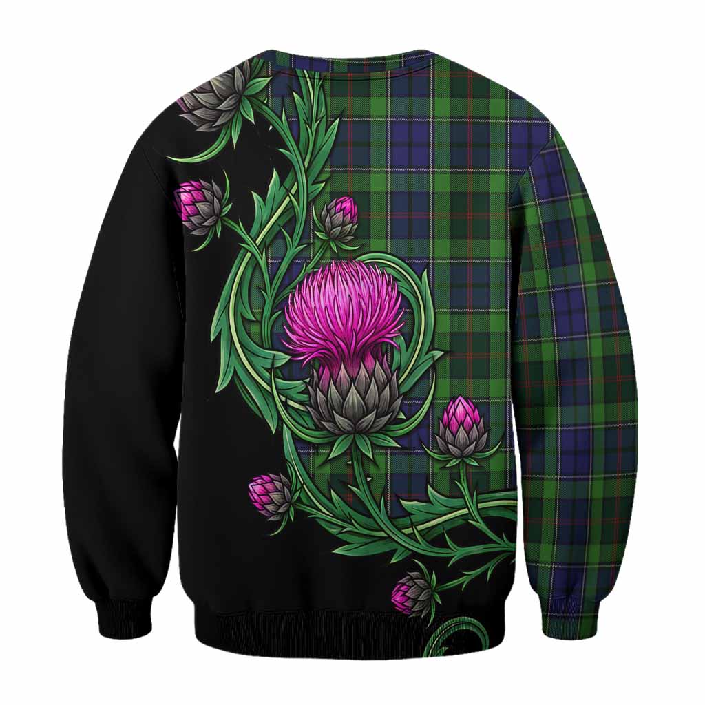 Rutledge Tartan Sweatshirt Resilient Scottish Thistle - Tartan Vibes Clothing