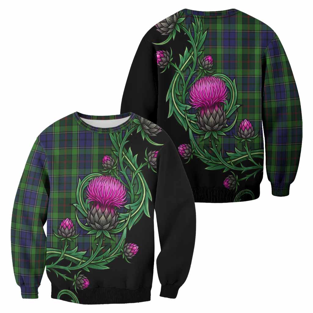 Rutledge Tartan Sweatshirt Resilient Scottish Thistle - Tartan Vibes Clothing