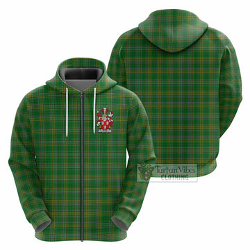 Ryan Irish Clan Tartan Hoodie with Coat of Arms - Tartan Vibes Clothing