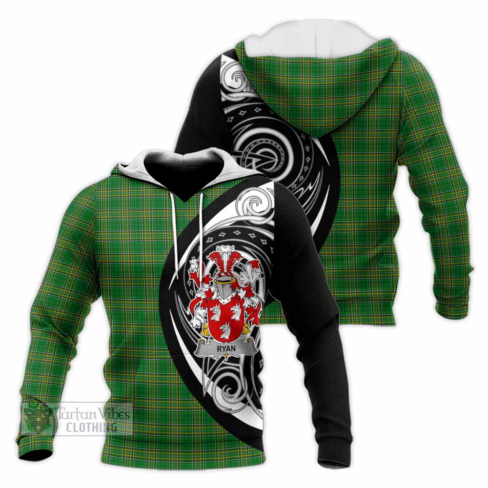 Tartan Vibes Clothing Ryan Irish Clan Knitted Hoodie Celtic Circle Style